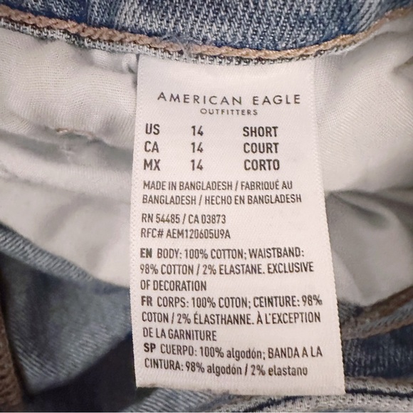 American Eagle Mom Straight Leg Jean Comfort Waistband Stretch Denim Jeans - Picture 6 of 7